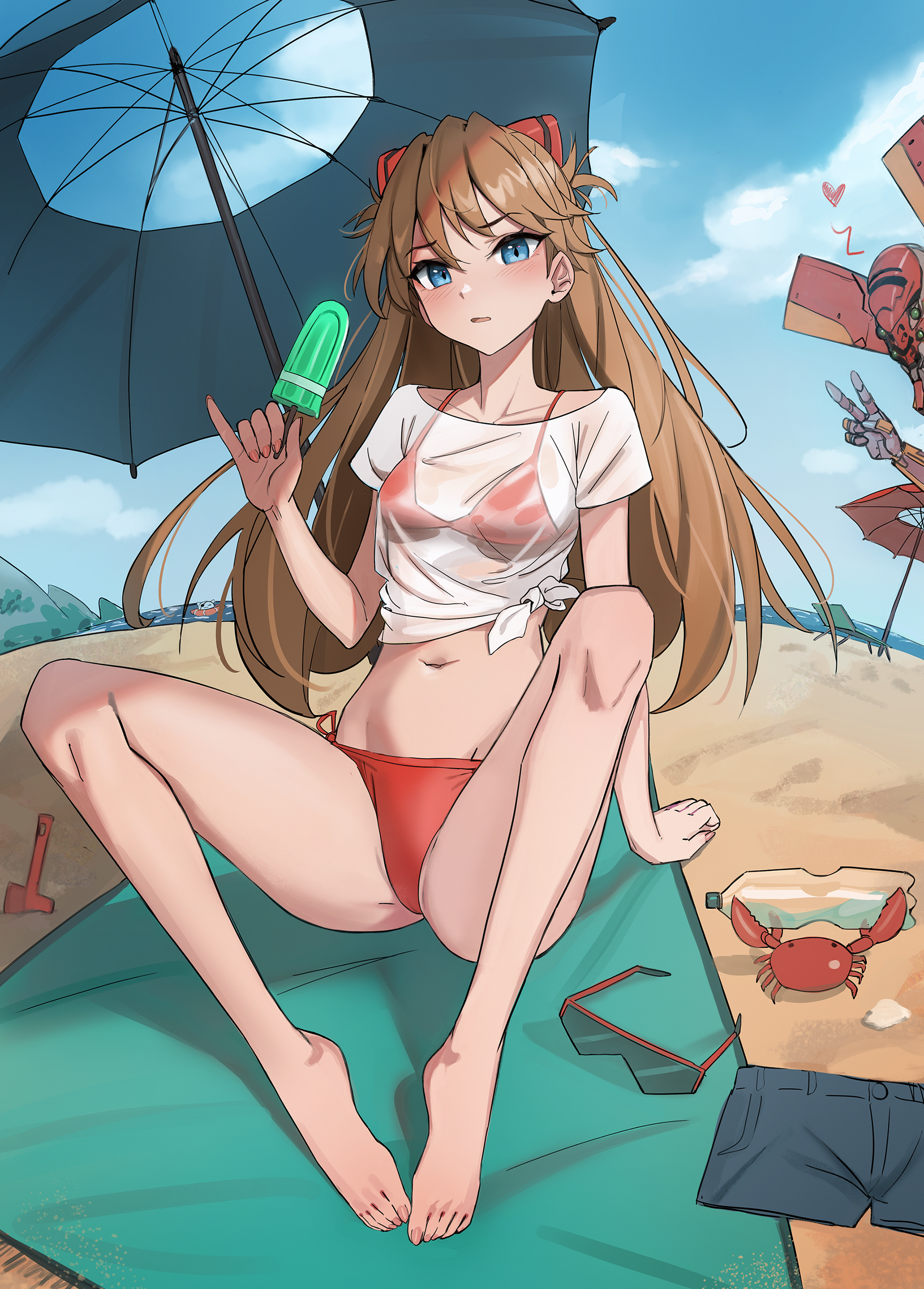 Asuka Langley Sohryu (Neon Genesis Evangelion) Rule 34 Image
