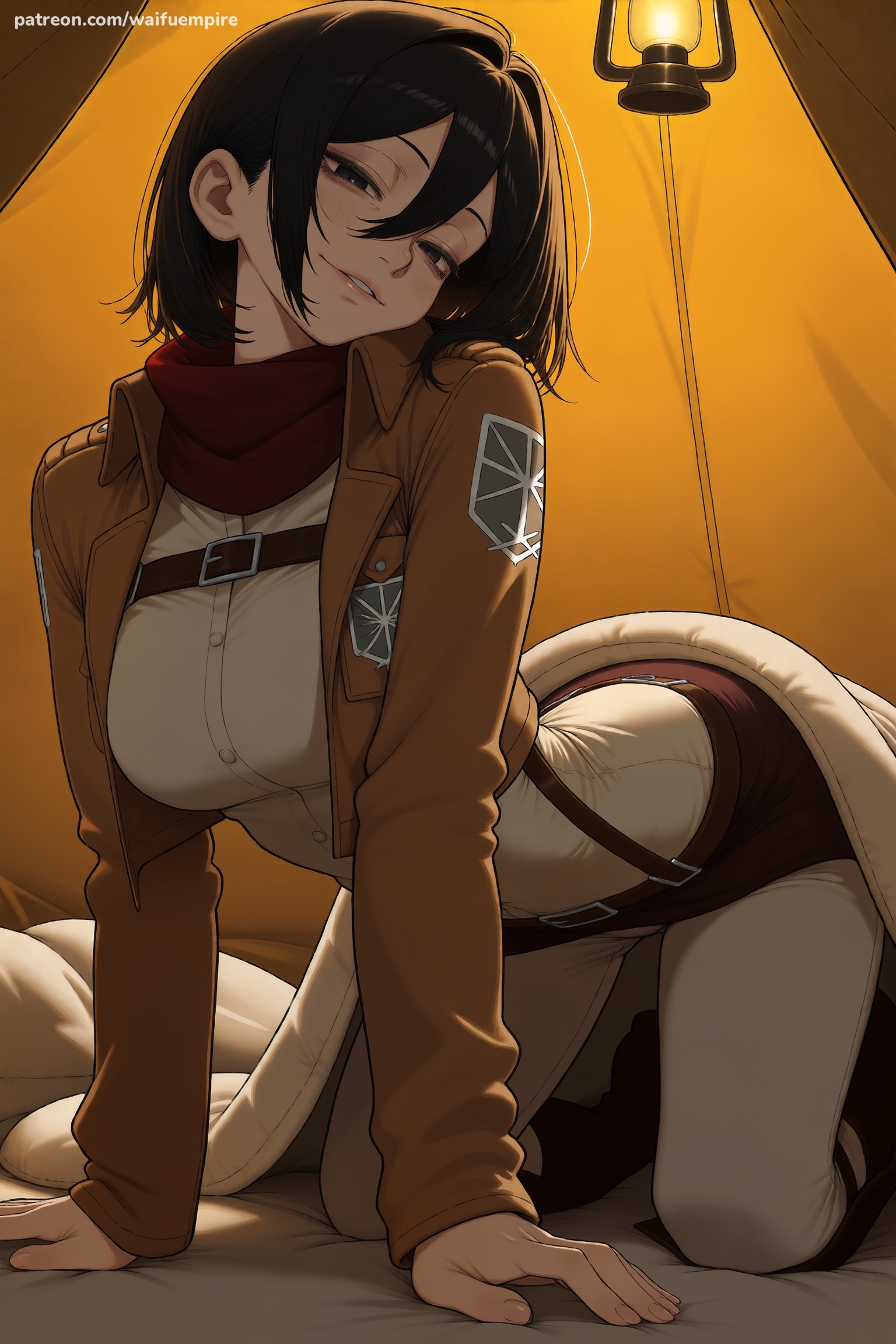 Mikasa Ackerman (Attack On Titan) Rule 34 Image