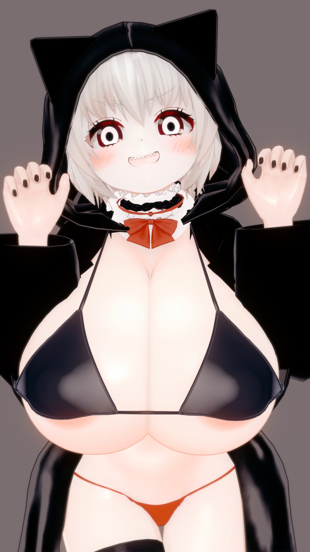 Rule 34 areolae big breasts blush bra breasts collar creepypasta  