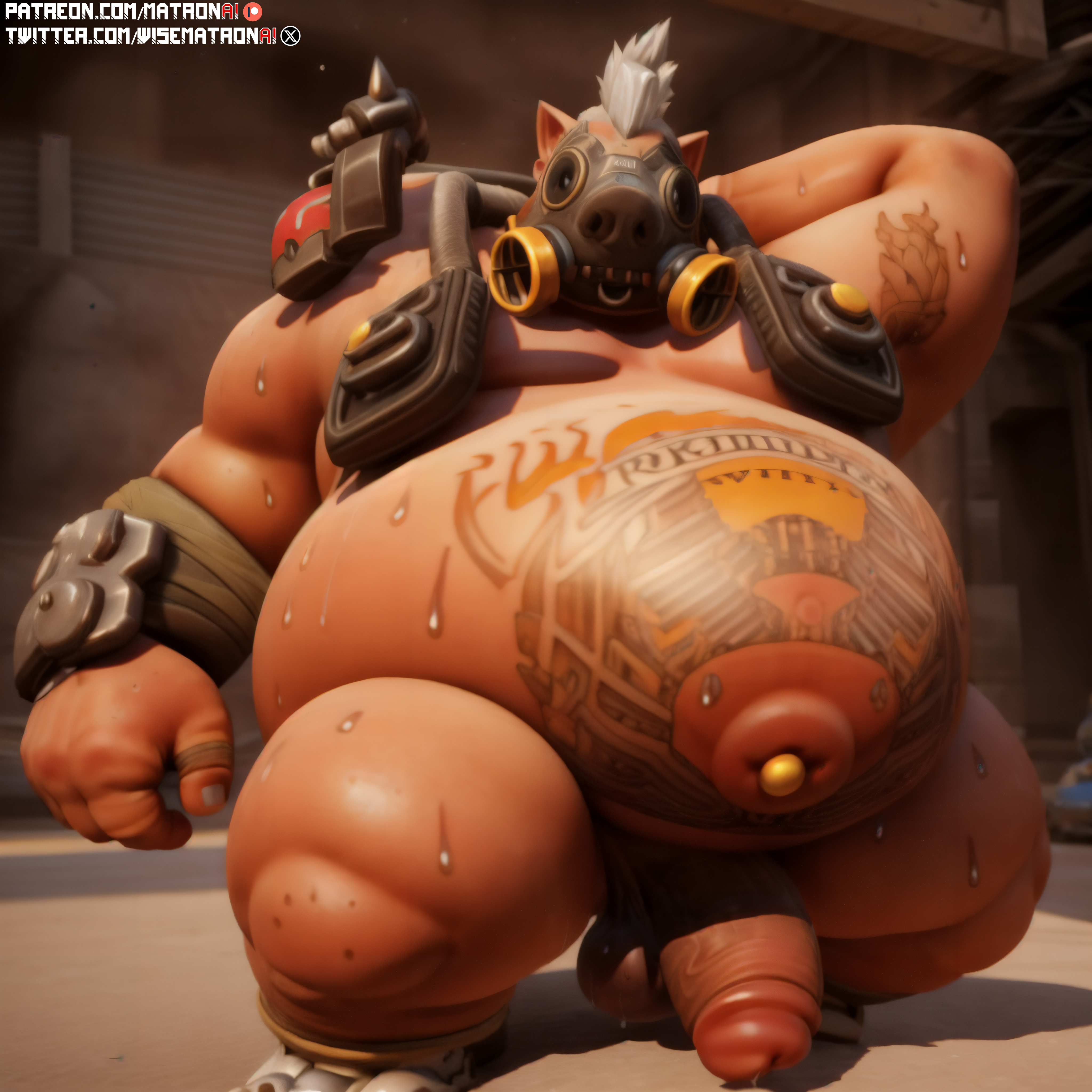 Roadhog (Overwatch) Rule 34 Image