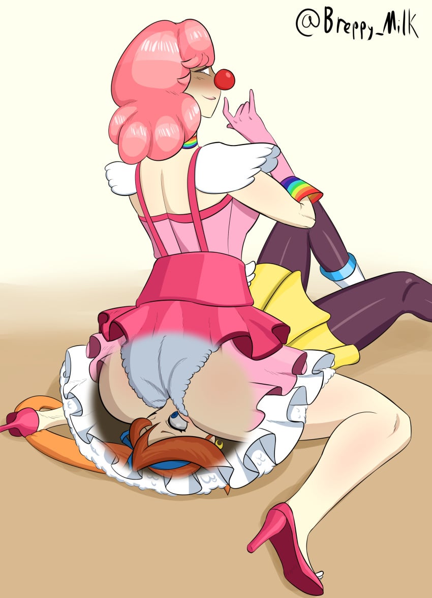 Rule 34 - athena cykes breppy (artist) clothed clothed facesitting clussy  dress face in ass facesitting facesitting in underwear female female only  femdom fully clothed geiru toneido gyakuten saiban mischievous smile yuri |  6527387