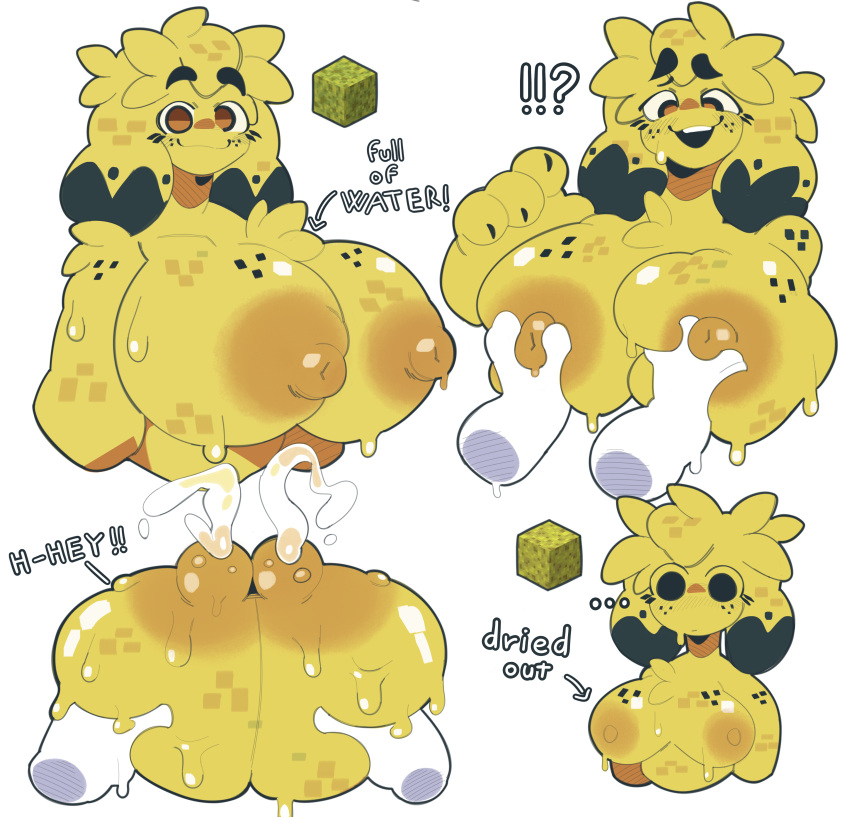 Rule 34 big breasts breast grab highres huge breasts lactation  