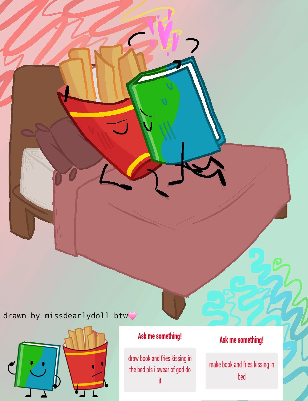 Rule 34 - 1boy 1girls battle for dream island bed bfdi bfdia blush book ...