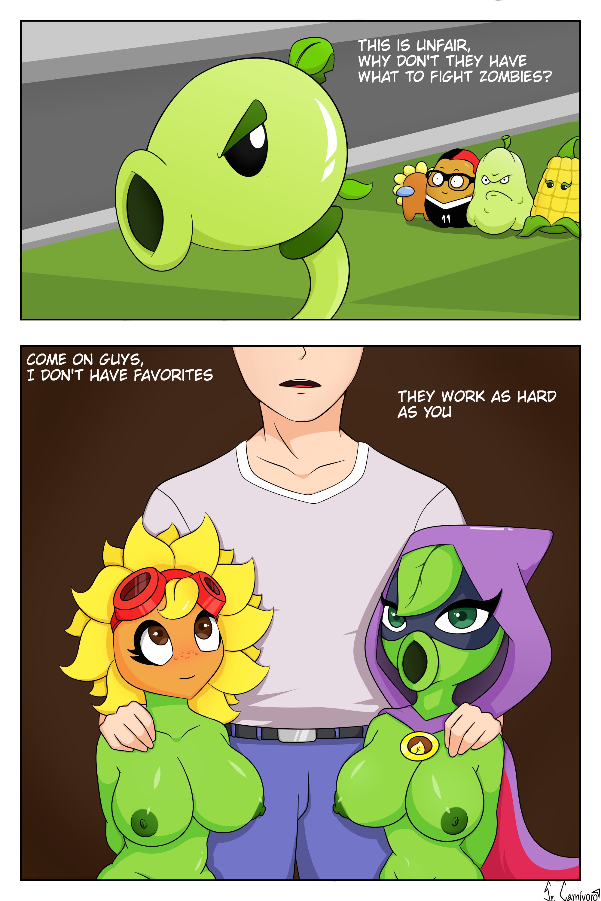 Rule 34 - 1boy 2girls among us among us reference boobs breasts brown ...