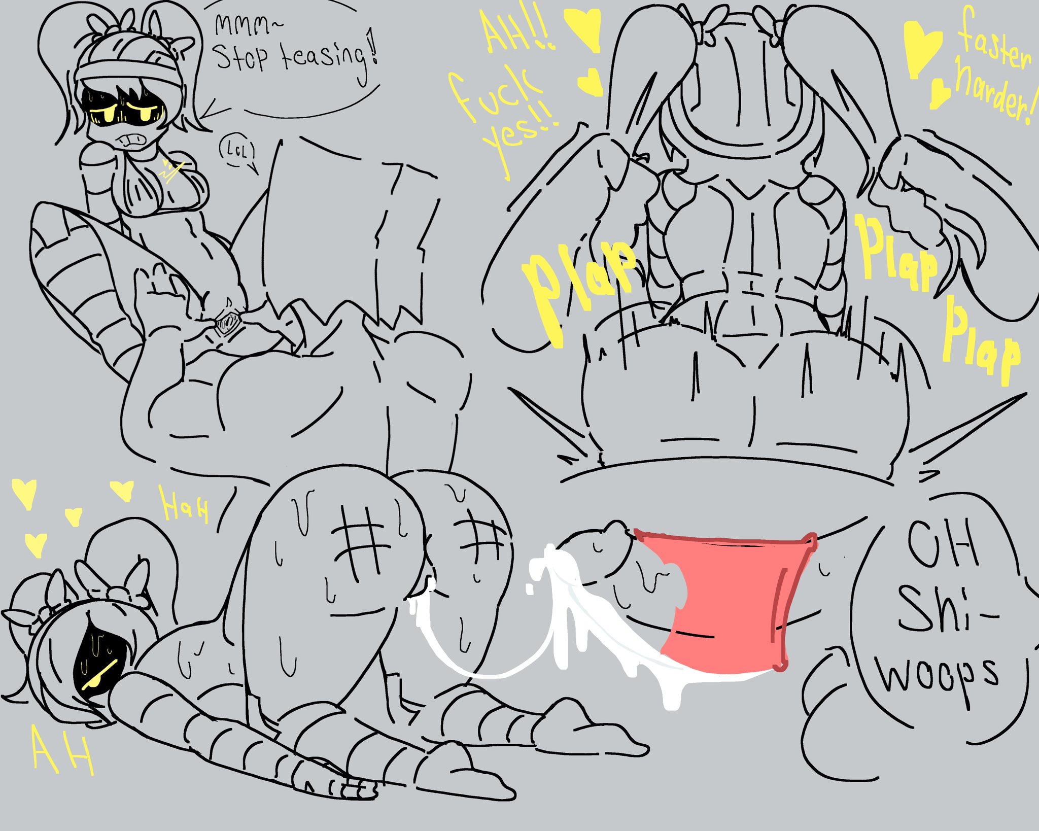 Rule 34 - 1boy 1girls 2d after sex ass ass focus broken condom cum cum ...