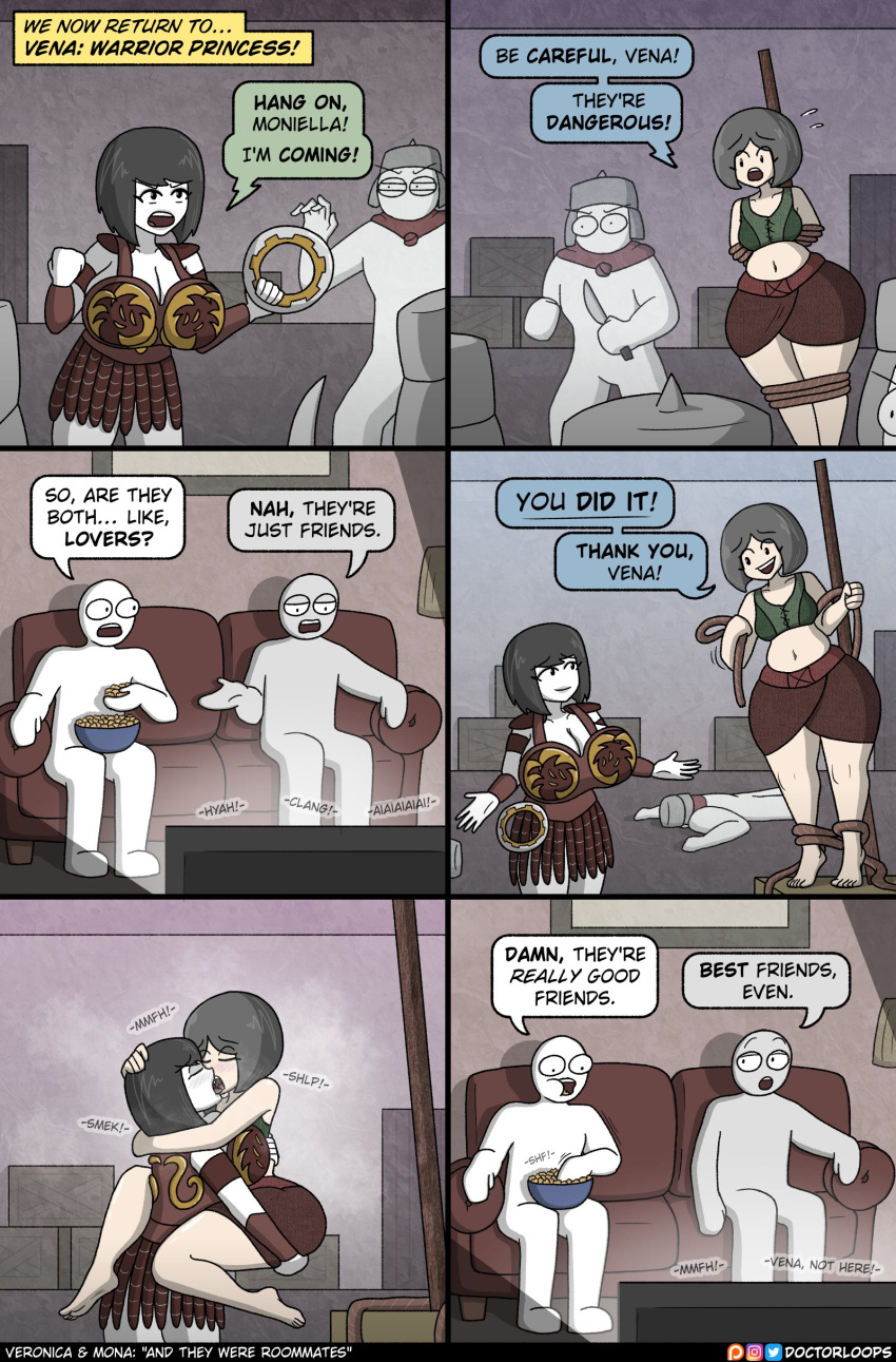 Rule 34 - 2boys 2girls armor ass barefoot big ass big breasts bob cut ...