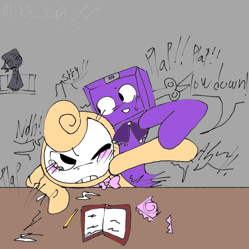Rule 34 - 2boys angry face assjob astro (dandy's world) boxten (dandy's