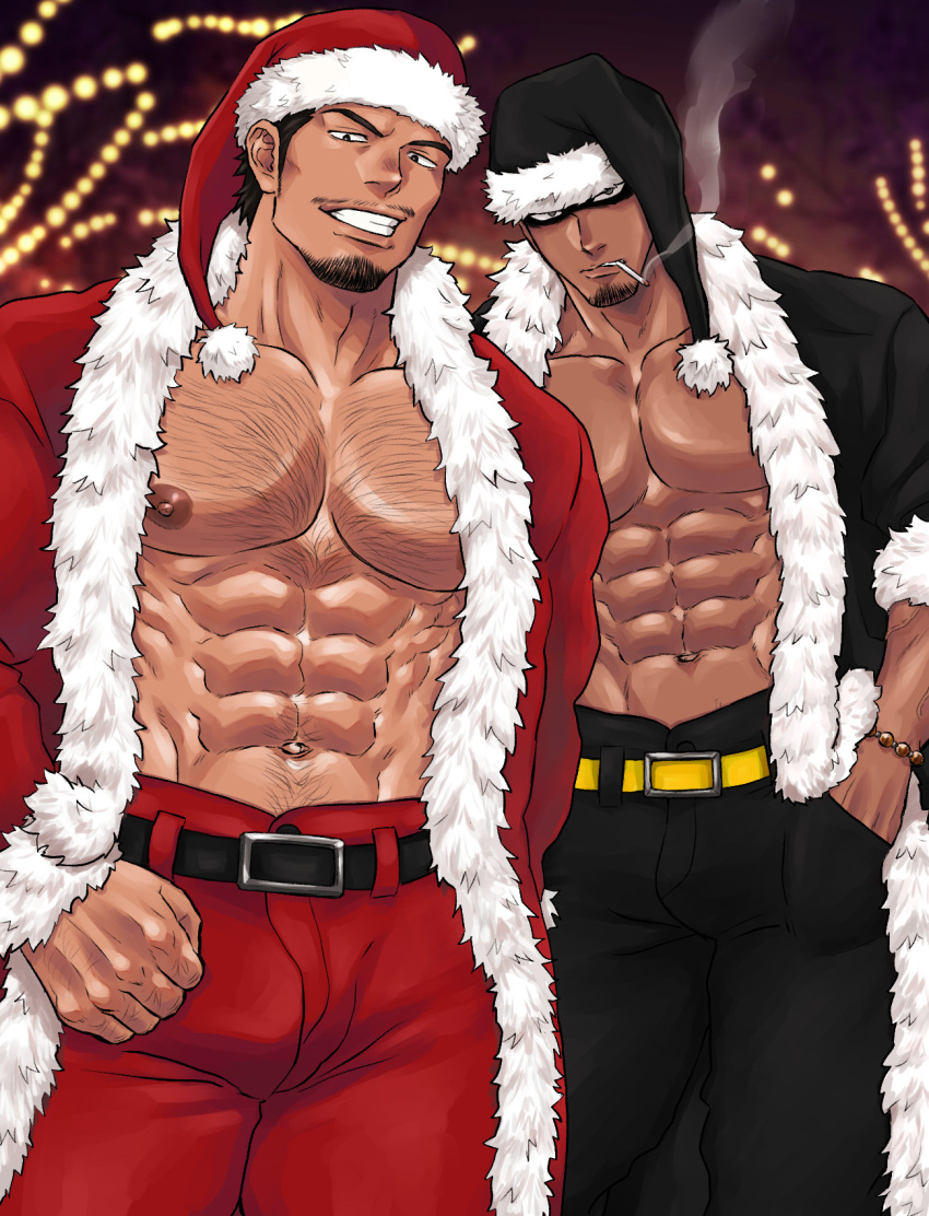 rule-34-2boys-abs-bara-bare-breasts-bead-bracelet-beard-beefy-belt